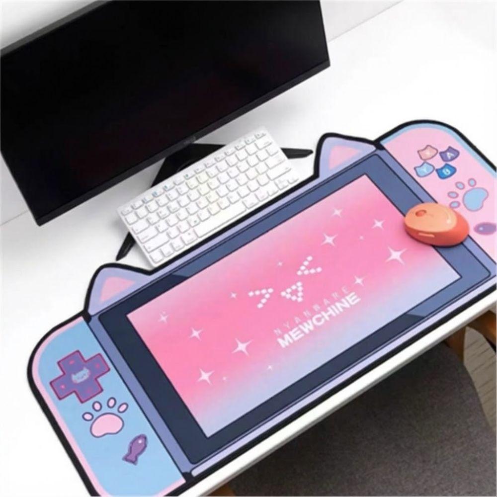 Cat Ear Mouse Keyboard Pad Large Mouse Pad Cute Keyboard Desk Mat For Gaming, Writing,Office