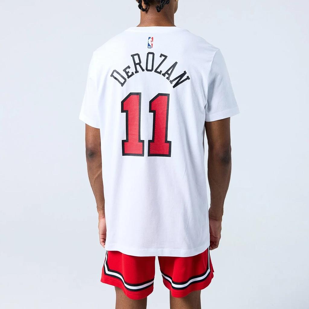 Nike Chicago Bulls Letter And Number Print Ribbed Crew Neck Knit Short Sleeve T-Shirt Men Tops White DR6367-101