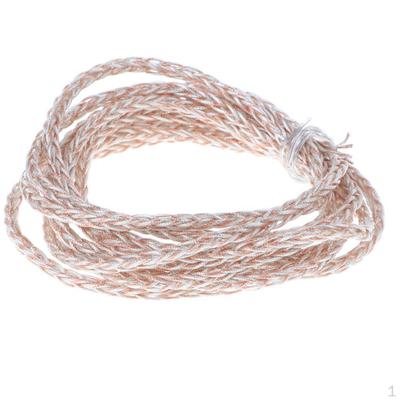Universal 8 Strands Braided Upgrade Wire 7 Copper DIY For Earphone