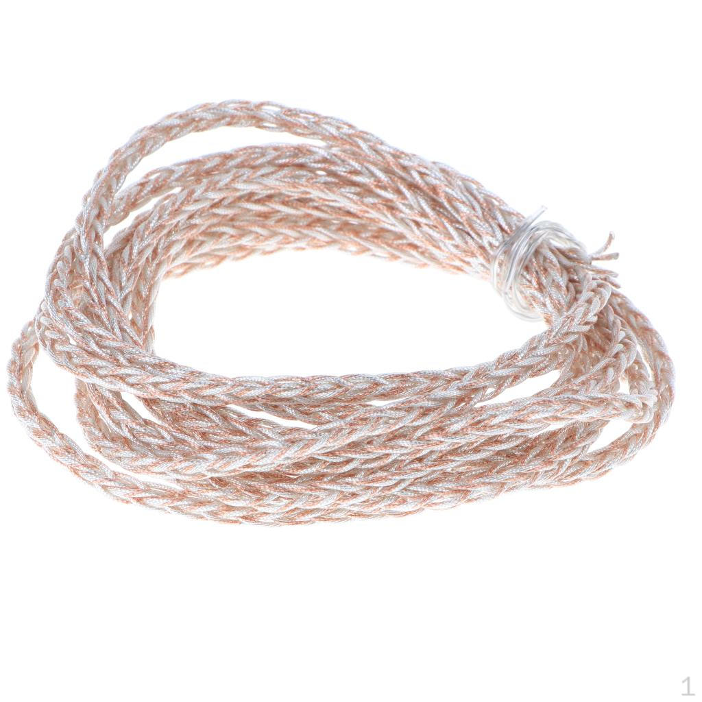 

Universal 8 Strands Braided Upgrade Wire 7 Copper DIY For Earphone