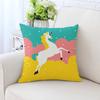New Unicorn Cushion Cover Hot Polyester Cartoon Unicorn Pillowcase Kids Room Decoration Sofa Couch Throw Pillow Cover Decorative