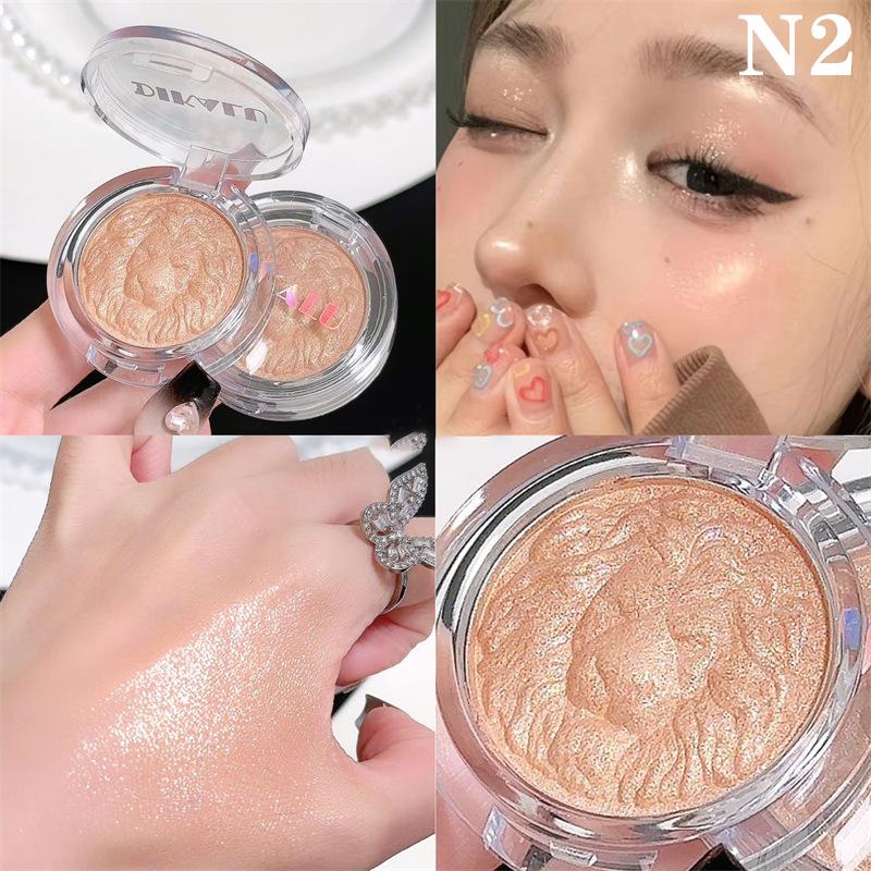 Dikalu Moonlight White Highlighter Palette Shimmer Diamond High-Gloss Brighten Contour Natural Long-Lasting Face Makeup Cosmetic