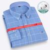 New 8XL Classic Causal 100% Cotton Plaid Shirts Men Long Sleeve Formal Social Soft Cozy Men Shirt Long Sleeve Slim Fit