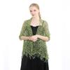 Hollow Out Glitter Shawl Formal Boho Headscarf Fashion Sparkle Sequin Fringe Scarf  Evening Dress