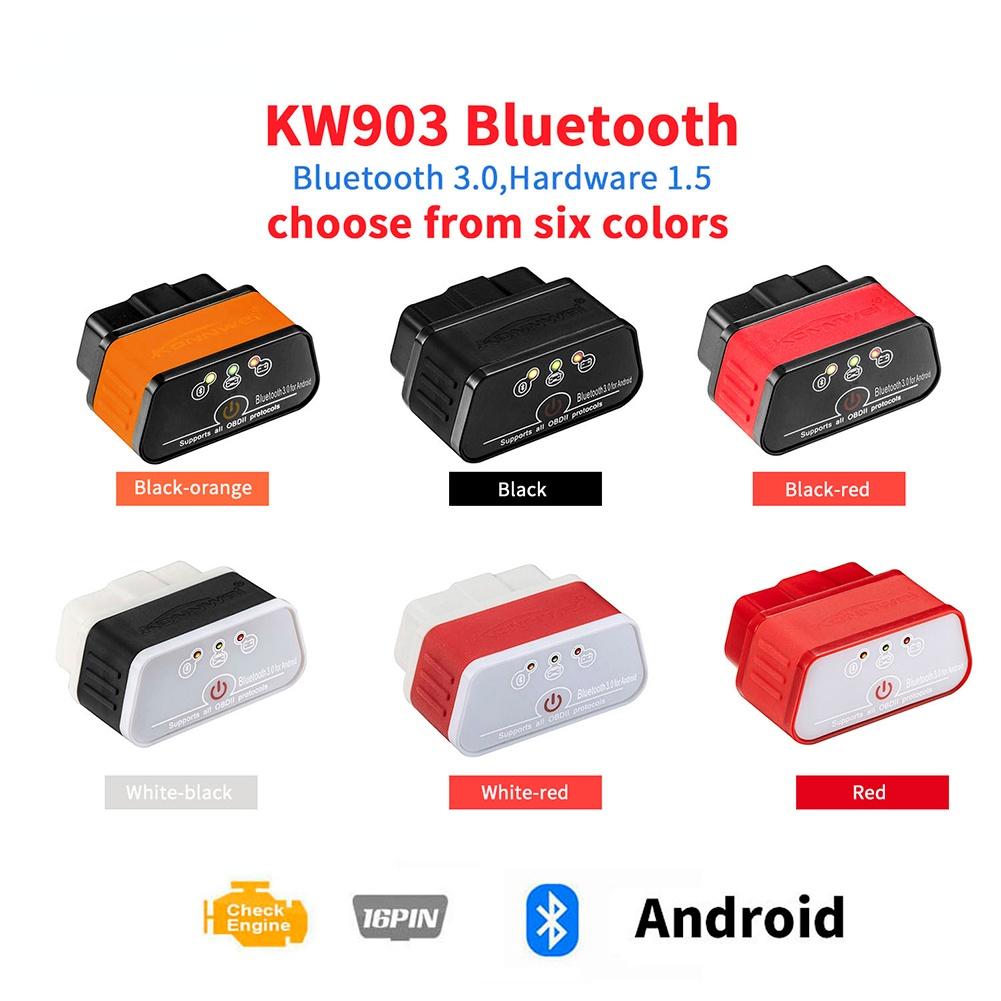 KW903 Wireless OBD2 Scanner 12V Diagnostic Code Reader for Android Devices ELM327 Auto Code Reader OBDII Tool