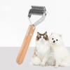 New Wooden Handle Dog Hair Comb Knot Cutter Stainless Steel Pet Fur Trimmer Multi-size Pet Grooming Brush Pet Supplies