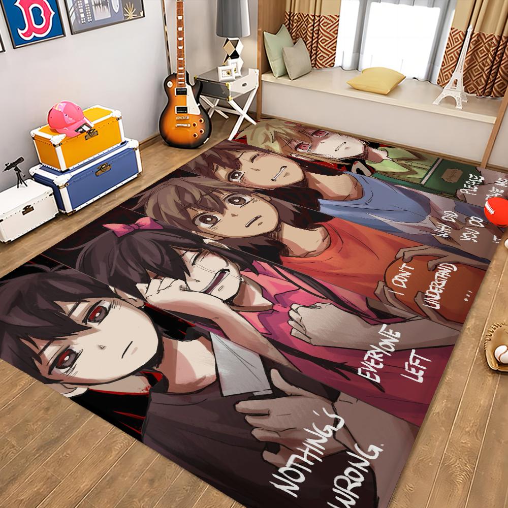 Anime Omori Floor Mat Floor Mat INS Style Soft Bedroom Floor House Laundry Room Mat Anti-skid Household Carpets