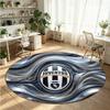 Juventus FC Bedruckter Runder Kristall-Samt-Teppich Weicher Rutschfester Bodenläufer für Schlafzimmer Urlaubsgeschenk