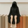 Mysterious Masked Lady Statue Desktop Ornament Resin Figurine for Women Desk Fireplace Shelf Mantel Table Entryway Decor