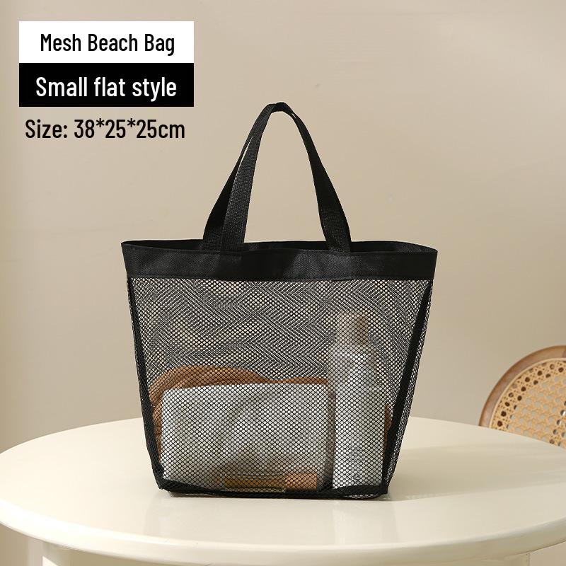 Large Mesh Beach Bag with Compartments - Breathable Gym & Swim Travel Organizer