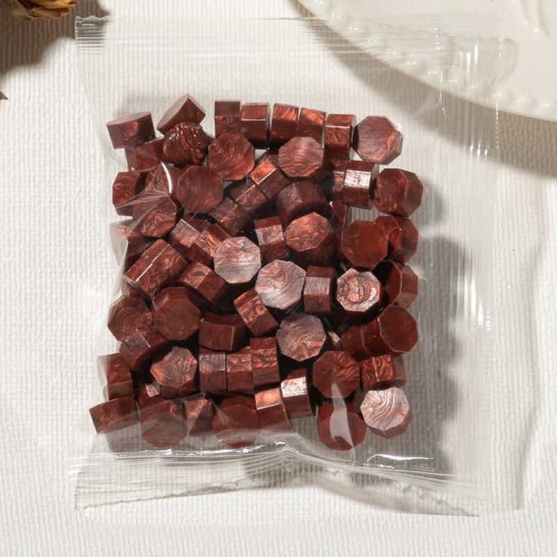 100 шт. Восьмигранные разноцветные гранулы сургуча Винтажные восковые печати для огненной живописи DIY Восковые печати Конверты Свадебные приглашения