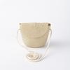 Shell Shape Kid Woven Crossbody Bag Pure Color Rattan Bag Cute Children Straw Bag  Girls