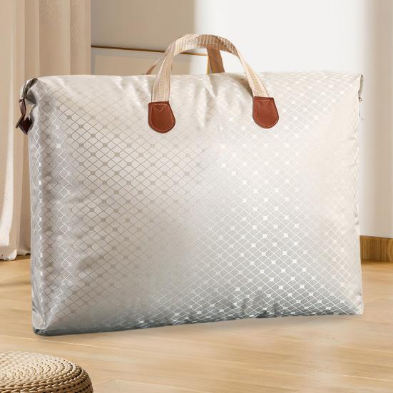 Wardrobe Storage Bag Foldable Zipper Closure with Handle Clothes Storage Basket Closet