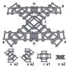 Creative Expert Ideas City Train Single Slip Switch R40 Crossings Rails Tracks Bricks Building Blocks DIY Toys Kids Gift