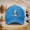 Mens Baseball Cap with GraffitiStyle DeadEye Bear Pattern Fashionable Casual Hat Adjustable for SpringAutumn Outings Tr