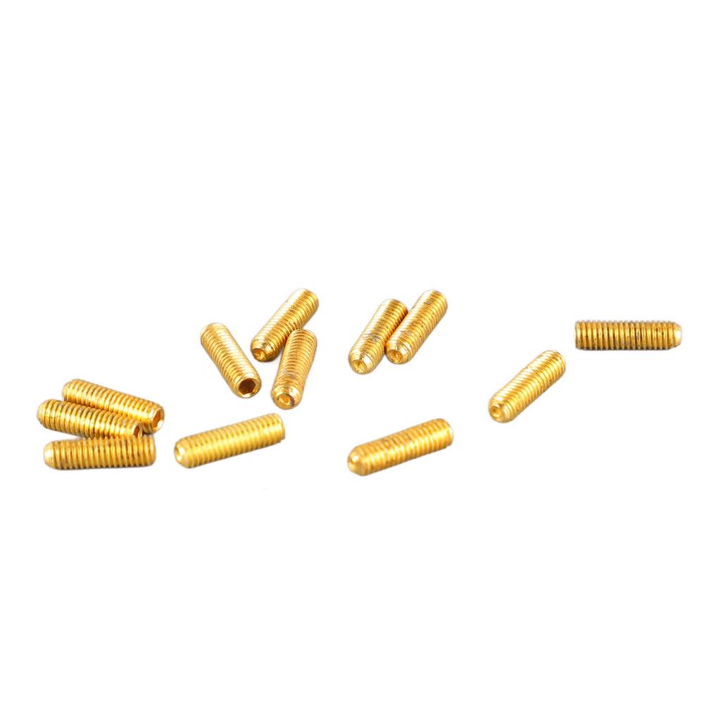 12PCS Electric Guitar Saddle Height Adjustment Screws Bridge Height Adjusting Hex Screws Gold