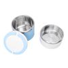 Bento Lunch Box Stainless Steel Lightweight PP Housing Double Layer Anti Leakage Food Lunch Container for Student Blue