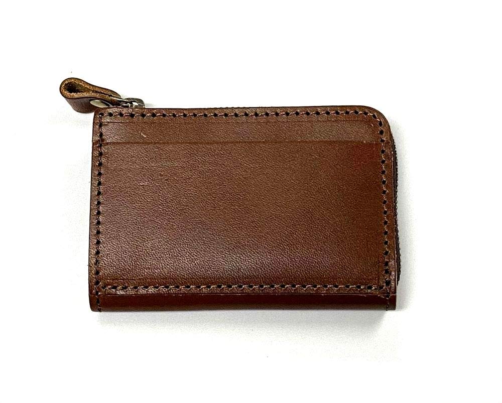 

Tochigi Leather L Zip Coin Card Case Wallet in Brown [Bell Label] [Made Japan] -