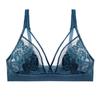 Sujetadores inalámbricos sexy para mujer Bralette de encaje ultrafino con escote en V profundo