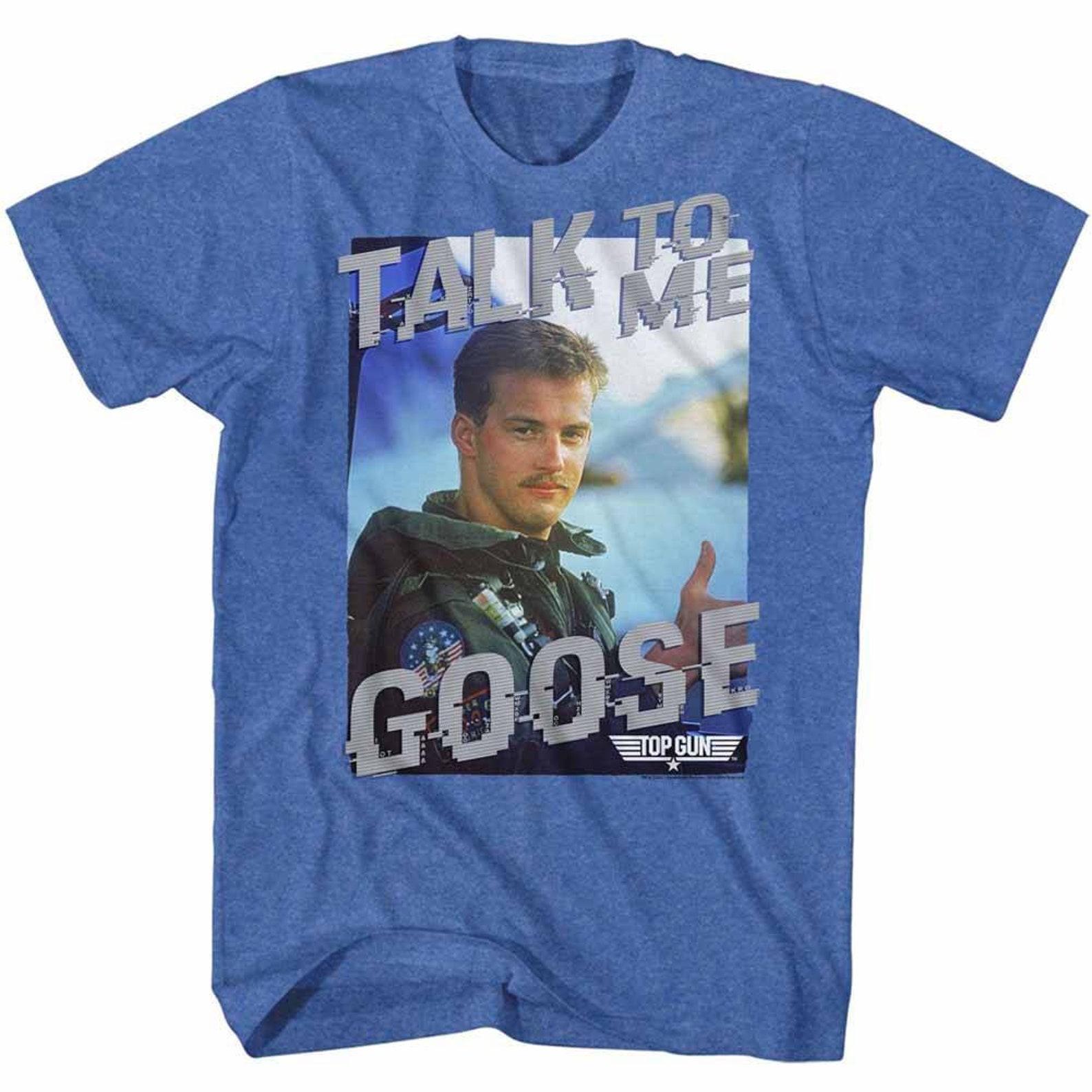 Top Gun Talk To Me Royal Heather Adult T-Shirt 3XL