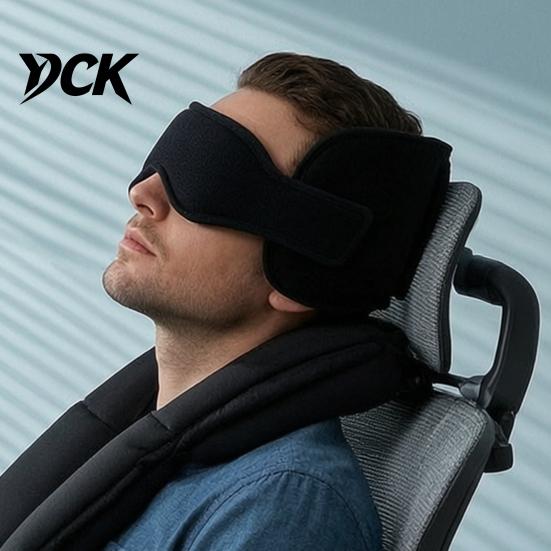 Compact Eye Cushion for Sleep Travel Pillow Airplanes, 360 Degree Airplane Head Strap with 3D Soft Nap Sleeping, No Bobbing Sleeping Aid Essentials