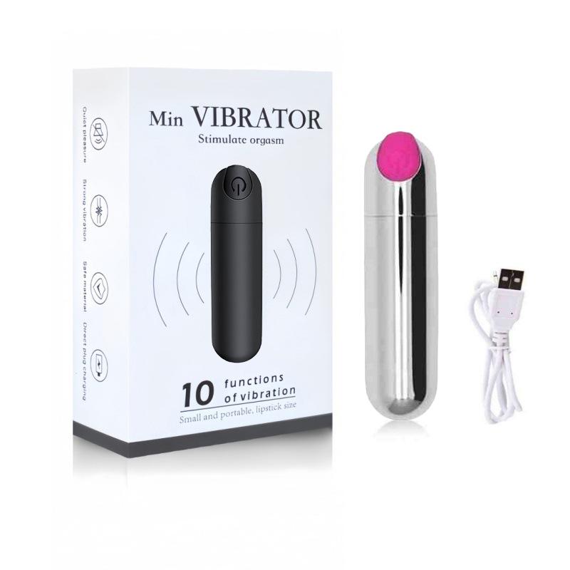 Rechargeable 10-Mode Bullet Vibrator for Women - Strong Vibration Mini Massager Adult Toy