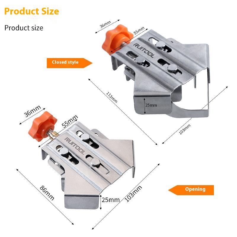 1/2Pcs Adjustable Stainless Frame Clamps Open/Closed Corner Clamp Woodworking Accessory 90 Degree Woodworking Fixing Clip