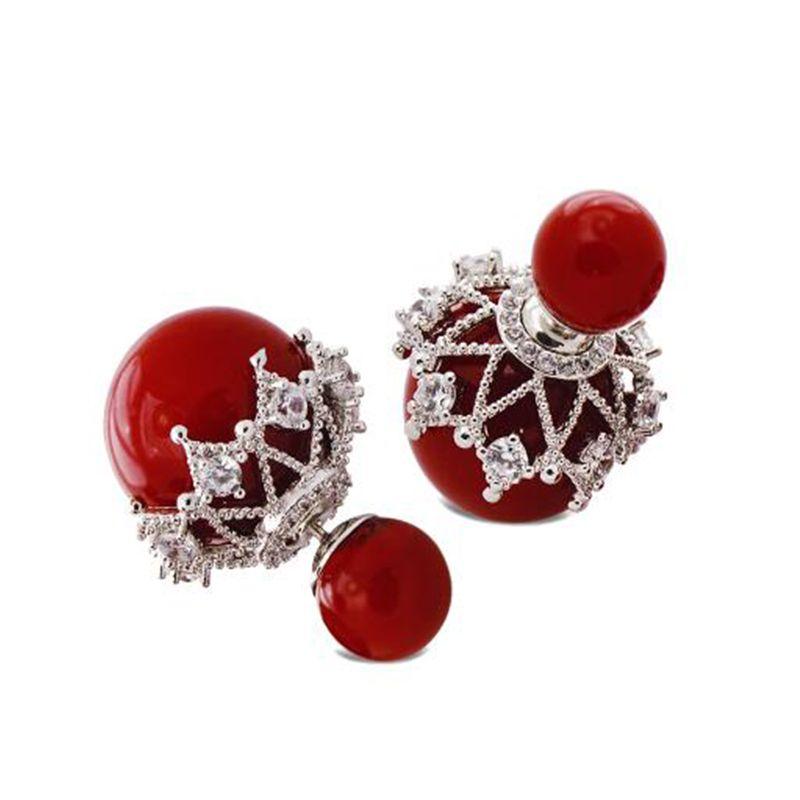 Simple Graceful 925 Sterling Silver Refreshing Pearl Stud Earrings