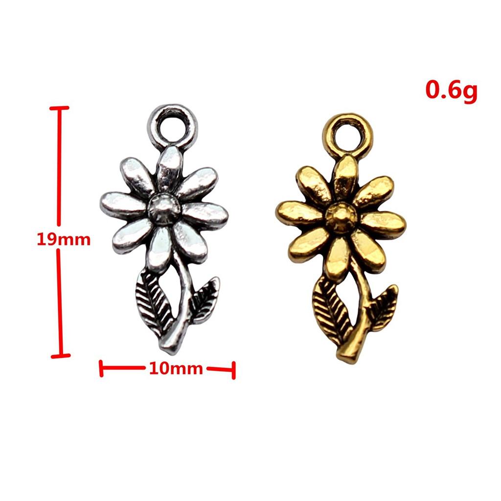 Roses Lotus Flower Charms Sunflowers Pendants For Floral Themed Jewelry Making