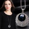 Elegant Design Sapphire Pendant Necklace Luxury Blue Crystal Pendant Necklace  Autumn Winter