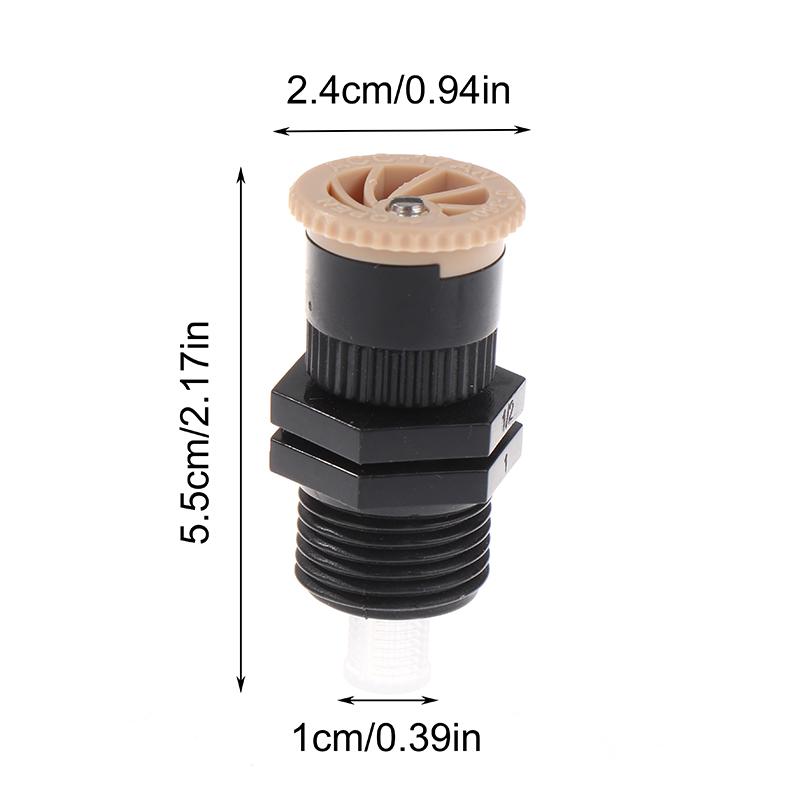 1Pc Water Sprinkler With 1/2 Inch Thread Plastic Support 0-360 Degrees Adjustable Farm Garden Lawn Watering Irrigation Nozzle