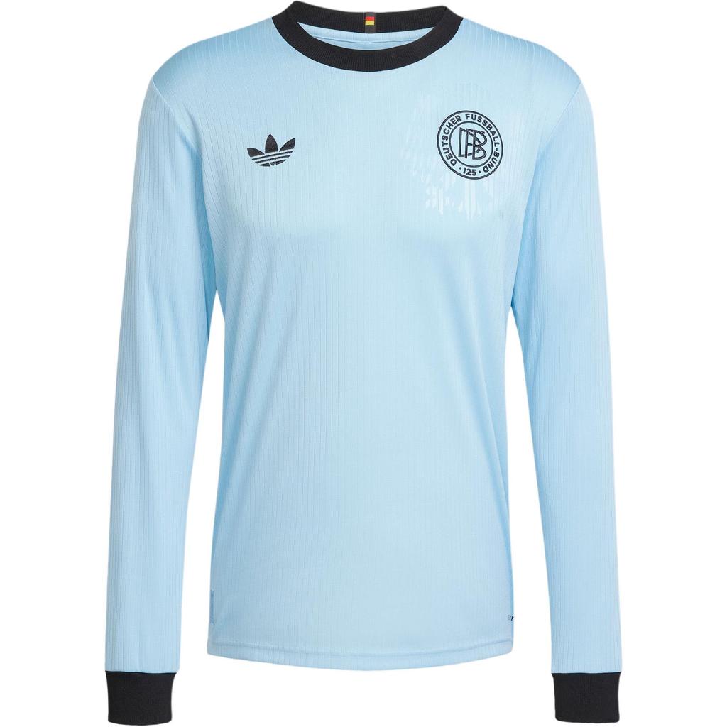 Adidas Originals ANNIVERSARY SS25 Soccer Jersey Men's Clear Blue/Black JY0236-