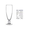 Tulpenförmiges Transparentes Getränkeglas – Hoher Stiel für Saft, Milchtee, Cocktails und Kaltgetränke.