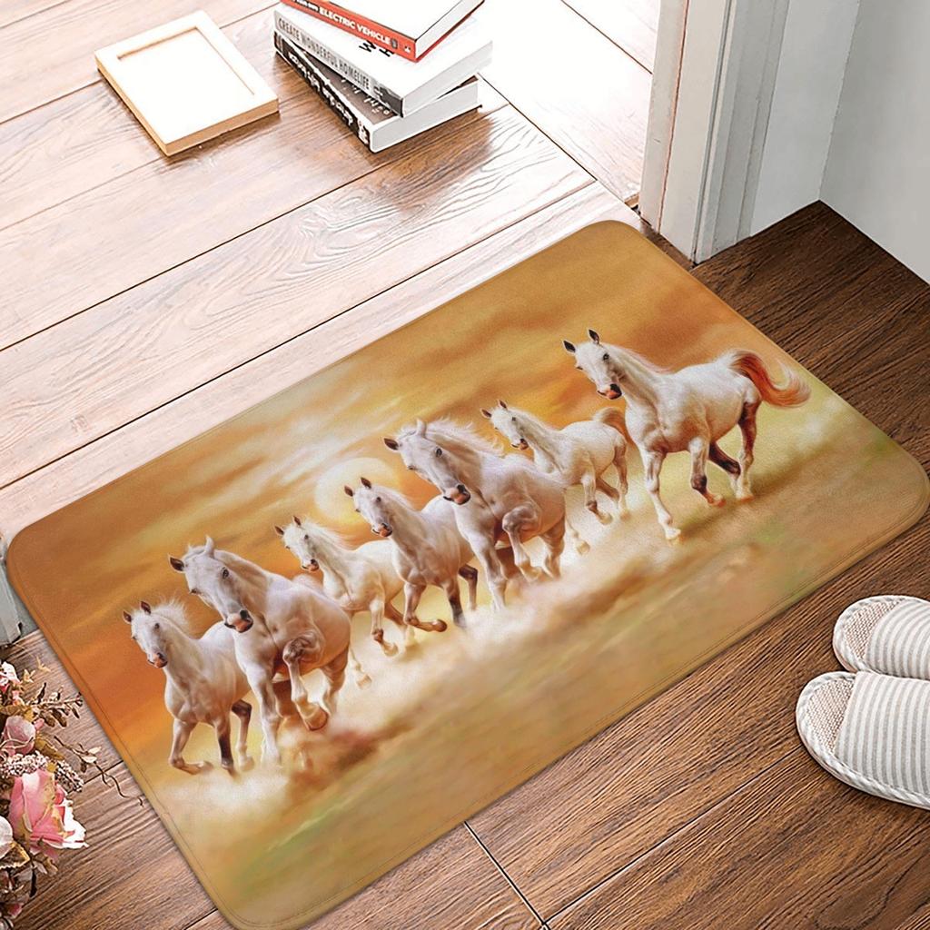 Horse Floor Door Kitchen Bathroom Mats Anti-Slip Outdoor Animal Doormat Living Room Entrance Rug Carpet Footpad