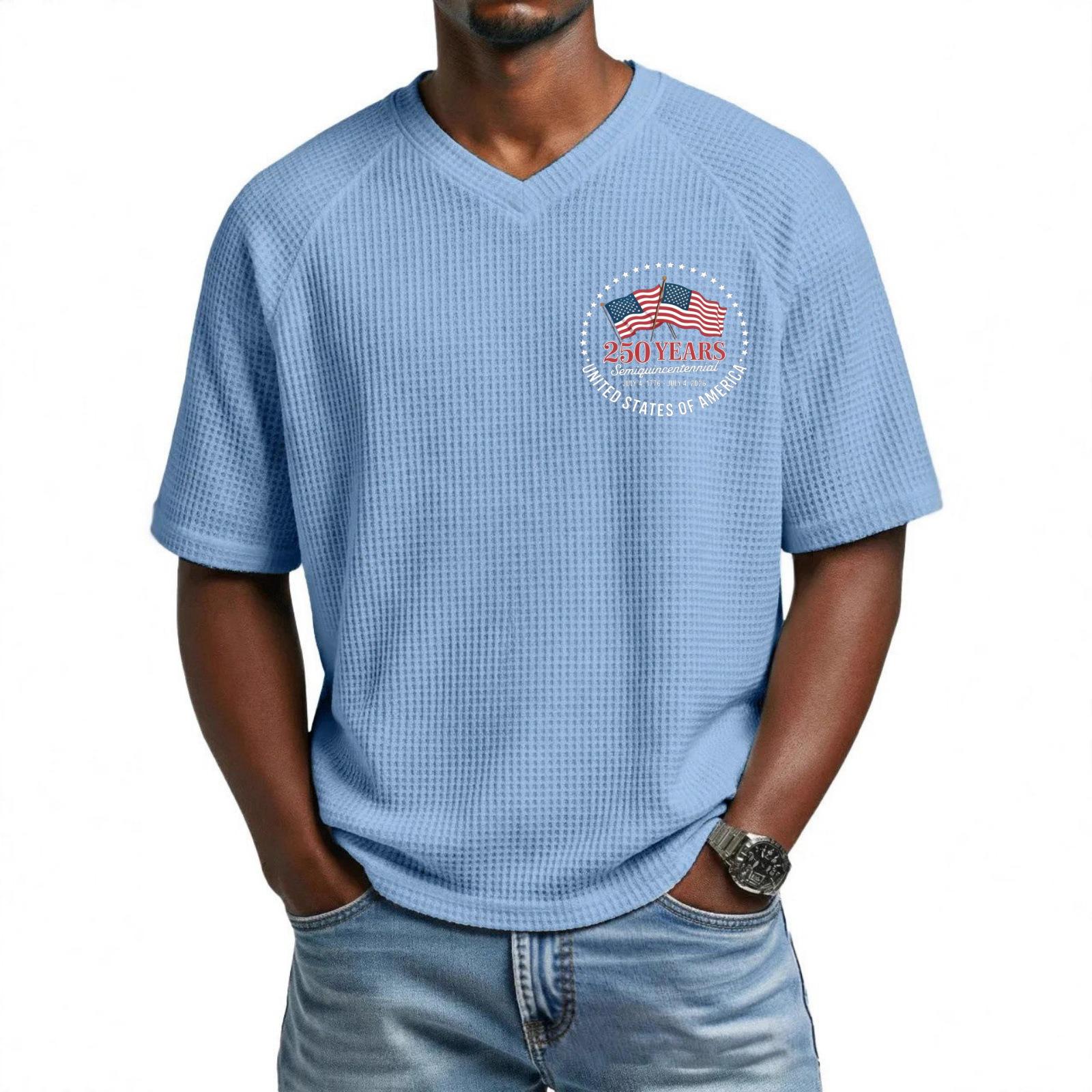 Мужская свободная повседневная футболка с коротким рукавом и принтом из букв XXL 1490₽