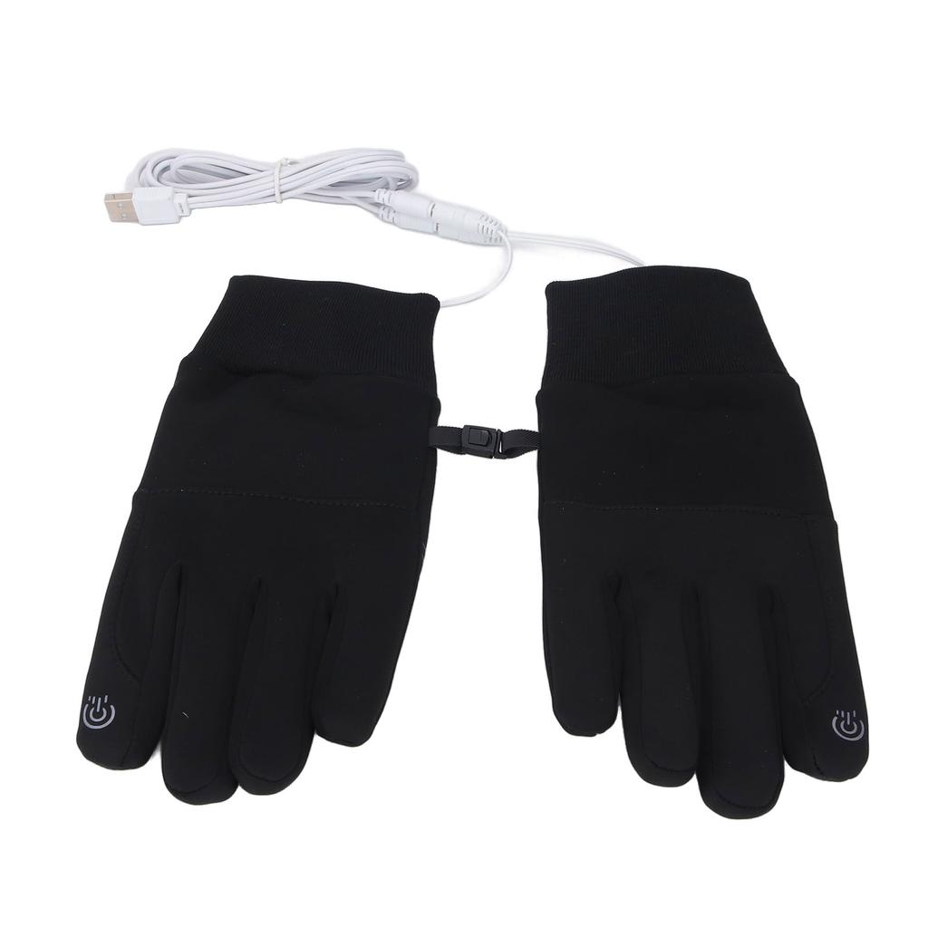 USB Heated Gloves Touchscreen Anti Slip Water Resistant Wind Proof Electric Winter Gloves for Man Woman