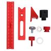 Woodworking 4 Sided Guiding Ruler with Scale Aluminum Alloy Magnet Position Marking Tool for Cabinets Ceilings Frame