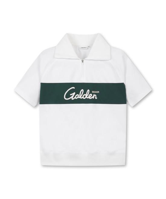 Goldeunbeeo (W) Chest Boarder Half Zip-Up T-Shirt G5Tam26271Whx