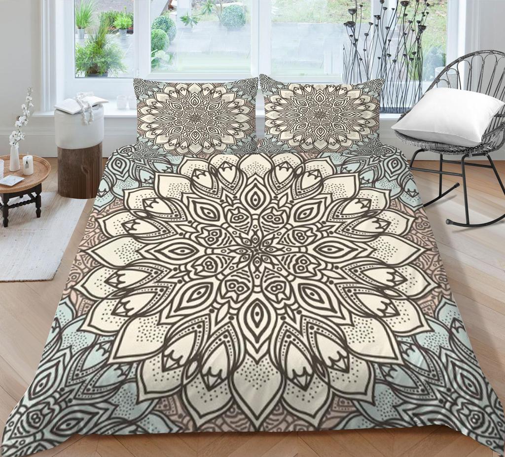 Bettbezug 3D Böhmen Druck Bettwäsche Anzug gewaschen atmungsaktiv Betten Set Kinder Erwachsene Home Bettwäsche Kissenbezug