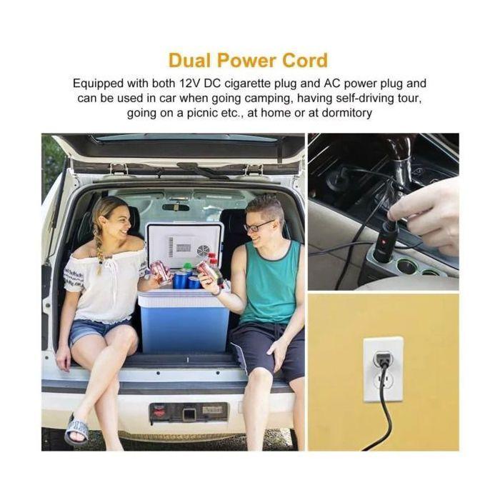 Glacière - ATLANTIC - 24L - Bleu - Conserve au frais jusqu'à 9h - Dimensions 38,5x40x23,5 cm