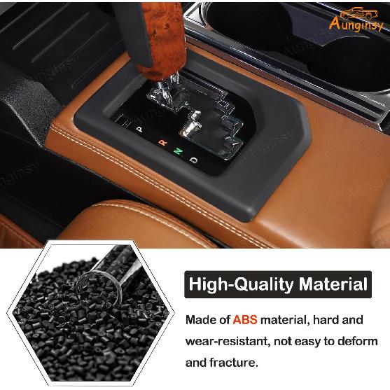 Aunginsy Gear Shift Panel Trim Cover Fit Toyot@a Tundra 2014-2021 Car Gear Shift Console Anti-Scratch Panel Frame Gear Shift Panel Decoration Cover