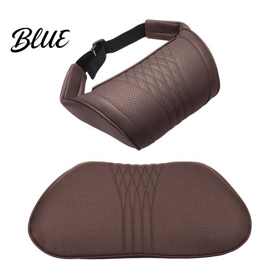 Adjustable Neck Pillow for Car Travel Universal Memory Foam Headrest Pillow Ergonomic Support Auto Breathable Nappa Leather Seat Cushion Long