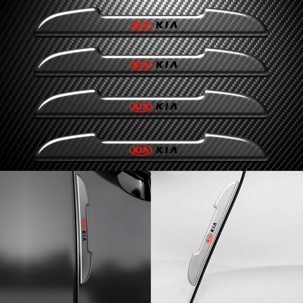 4Pcs Car Styling Door Side Edge Anti-collision Bumper Strip Sticker For KIA Sportage Picanto Ceed Cerato Soul Sorento Cadenza KN
