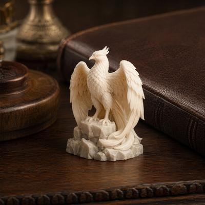 Rising Phoenix Rebirth Statue, 3D Printed PLA Sculpture with Matte Finish, Home Decor for Desk & Bookshelf, Symbol of Renewal & Strength, Unique Gift