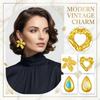 Boucles d'Oreilles en Acier Inoxydable pour Femmes Vintage Luxe Élégant Bijoux en Acier Titane