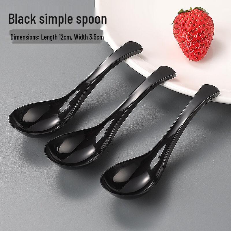 OIMG Crystal Hard Disposable Plastic Spoons