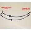1 Pair Female M10x1 Conc Swivel + Male M10x1 Conv Swivel 90 Degree Stainless Braided Brake Hose Line For Racing Cars ATV UTV