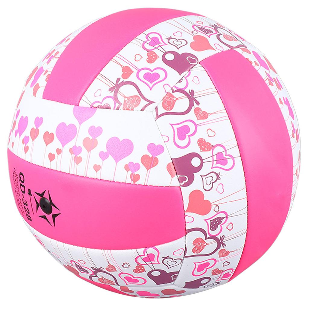 Size 5 Training Volleyball PU Soft Indoor Outdoor Volleyball for Students Pool Gym Training Pink