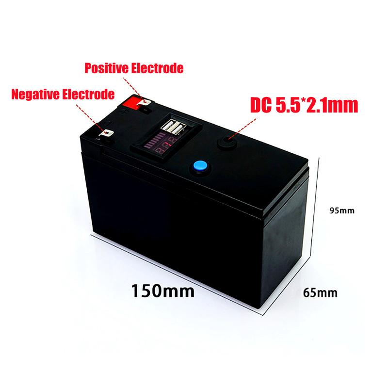 New Usb Power Display 12v 50ah 18650 Lithium Battery Pack Is Suitable For Solar Energy And Electric Vehicle Battery +12 .6v Charge