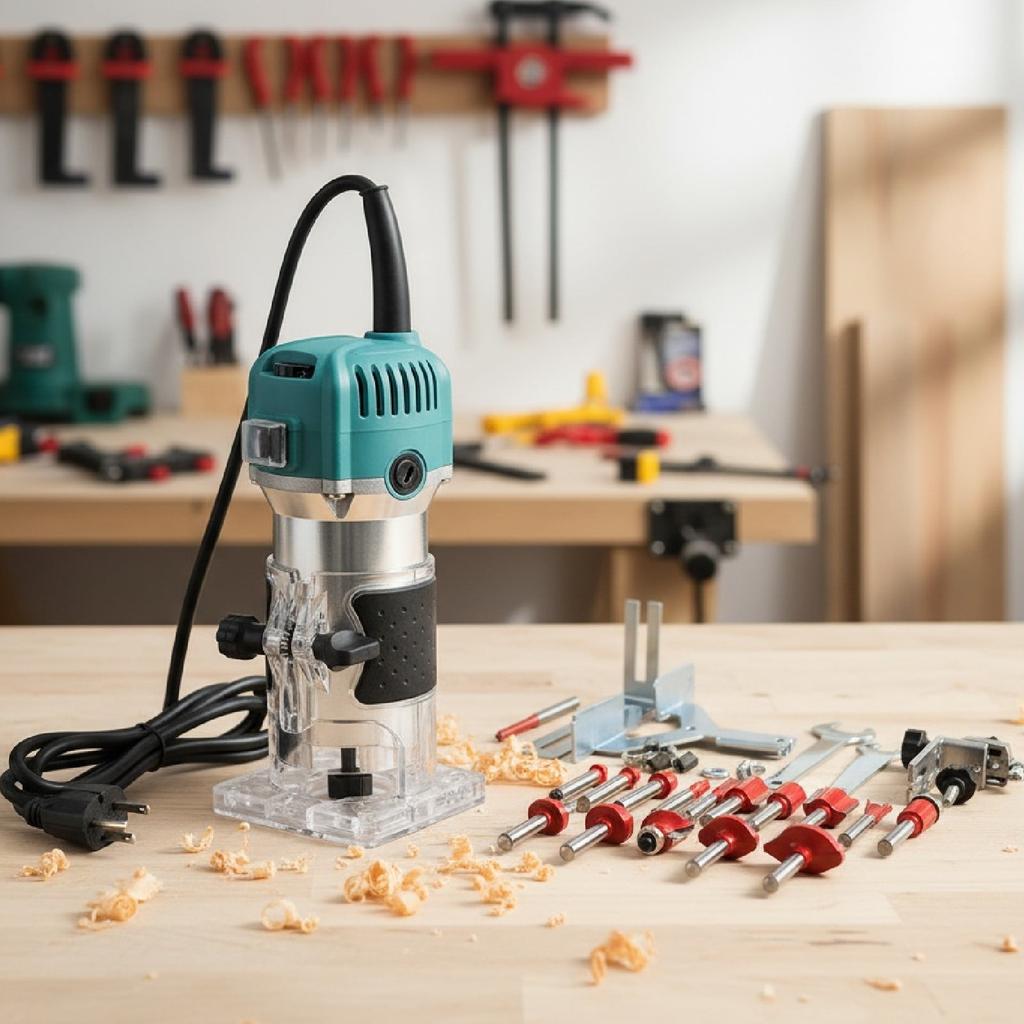 Compact Router 800W Electric Handheld Router, 30,000 RPM Electric Wood Trimmer Routers